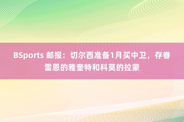 BSports 邮报：切尔西准备1月买中卫，存眷雷恩的雅奎特和科莫的拉蒙