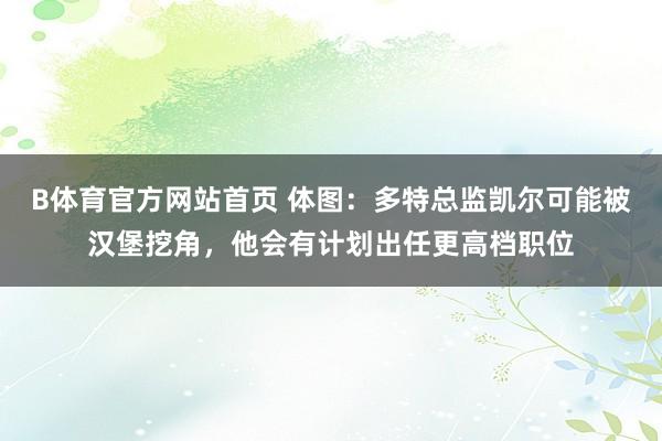 B体育官方网站首页 体图：多特总监凯尔可能被汉堡挖角，他会有计划出任更高档职位