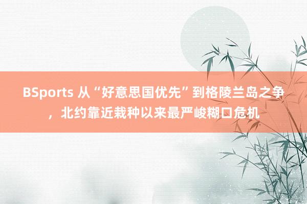 BSports 从“好意思国优先”到格陵兰岛之争，北约靠近栽种以来最严峻糊口危机
