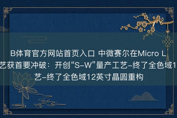 B体育官方网站首页入口 中微赛尔在Micro LED量产要害工艺获首要冲破：开创“S-W”量产工艺-终了全色域12英寸晶圆重构