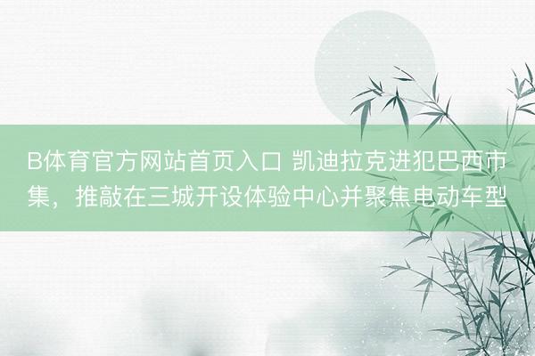 B体育官方网站首页入口 凯迪拉克进犯巴西市集，推敲在三城开设体验中心并聚焦电动车型