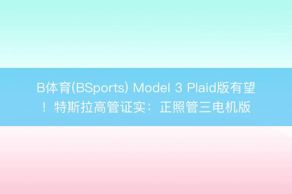 B体育(BSports) Model 3 Plaid版有望!特斯拉高管证实:正照管三电机版