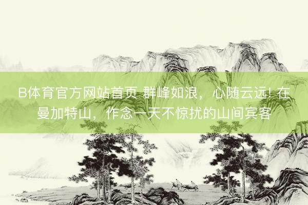 B体育官方网站首页 群峰如浪,心随云远! 在曼加特山,作念一天不惊扰的山间宾客