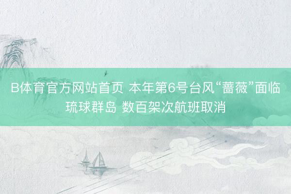 B体育官方网站首页 本年第6号台风“蔷薇”面临琉球群岛 数百架次航班取消