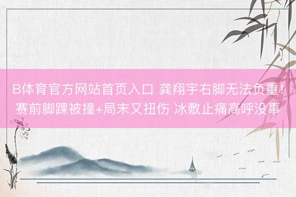 B体育官方网站首页入口 龚翔宇右脚无法负重！赛前脚踝被撞+局末又扭伤 冰敷止痛高呼没事