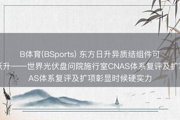 B体育(BSports) 东方日升异质结组件可靠性保险体系再跃升——世界光伏盘问院施行室CNAS体系复评及扩项彰显时候硬实力